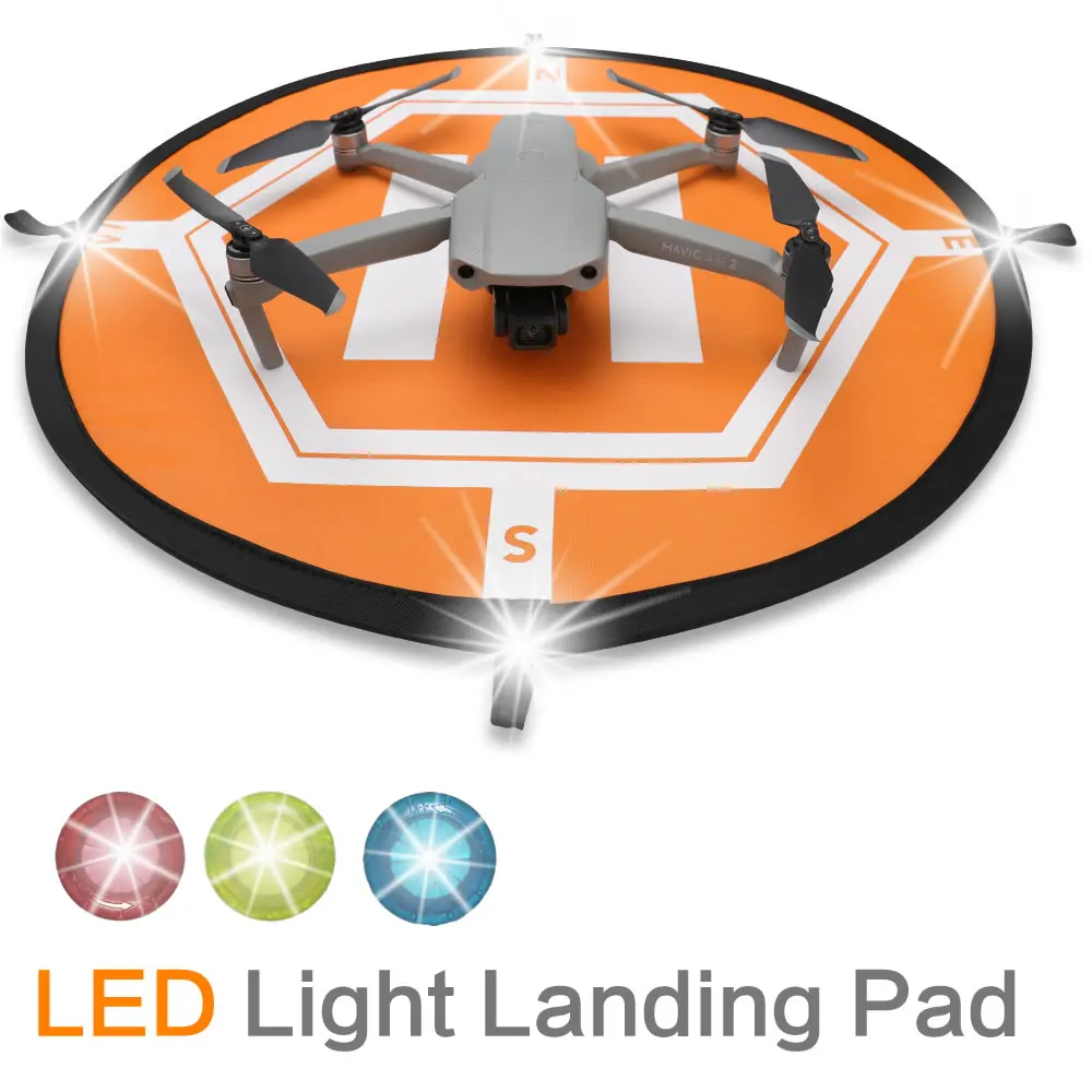 Drone Skladacia Landing Pad Blikajúce LED Svetlá V Noci Parkovanie Zástera Pad pre Dji Mavic Mini Landing Pad Mavic Vzduchu 2 Príslušenstvo