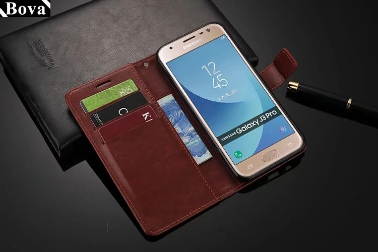 Držiteľa karty cover obal pre Samsung Galaxy J5 2017 J530F/DS J530Y/DS Pu kožené puzdro peňaženky obal pre Samsung J5 2017 J530