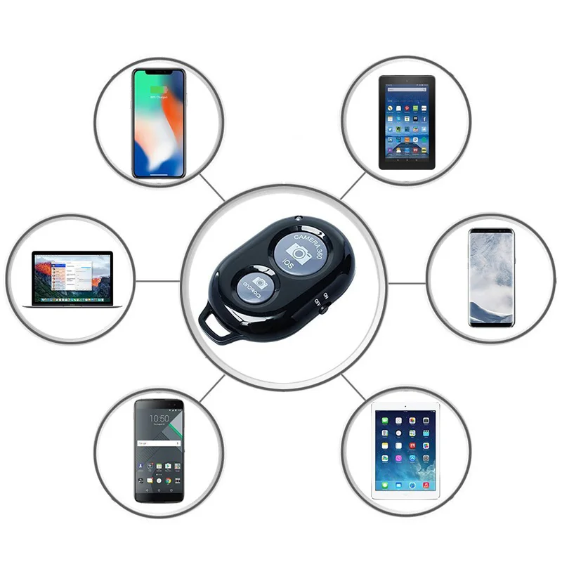 DUSZAKE Bluetooth Telefón Selfie Tlačidlo Časovača pre iPhone Telefónu Diaľkové Ovládanie Selfie držať Bezdrôtový Uzávierky Vydania pre Samsung