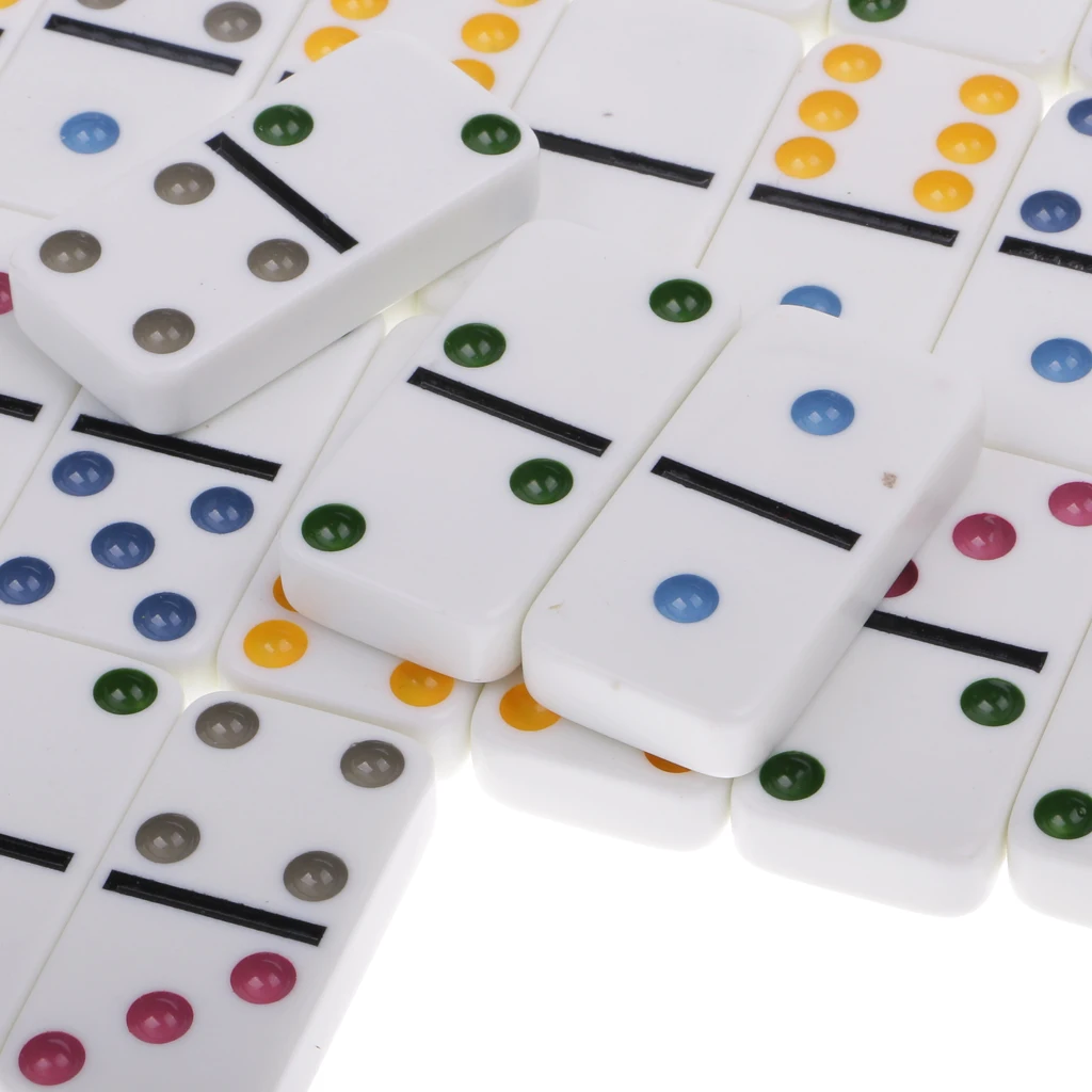 Dvojité 6 Domino Box Štandardná Sada 28 Dlaždice Cestovné Hry Toy Farba Dot #2