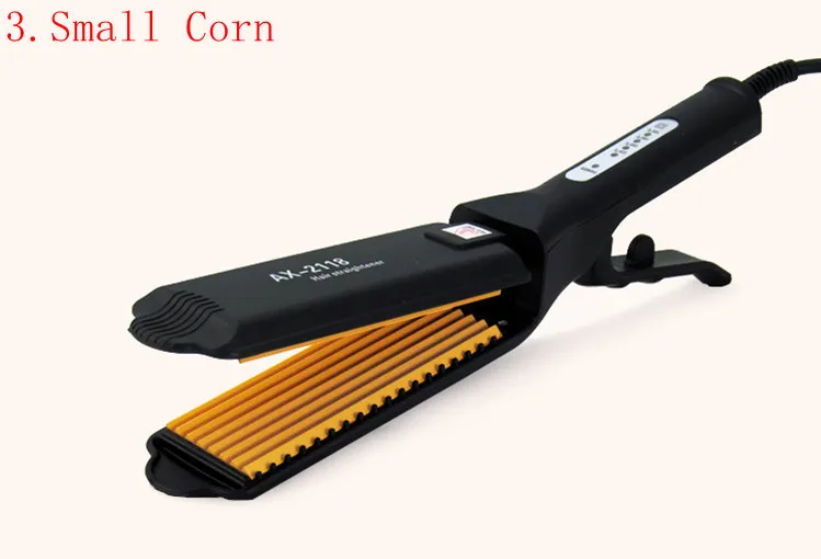 Elektrické závlačky veľkosť Professional hair straightener keramické kukurica hot závlačky rovné vlasy držať rovno klip termostat aniónové