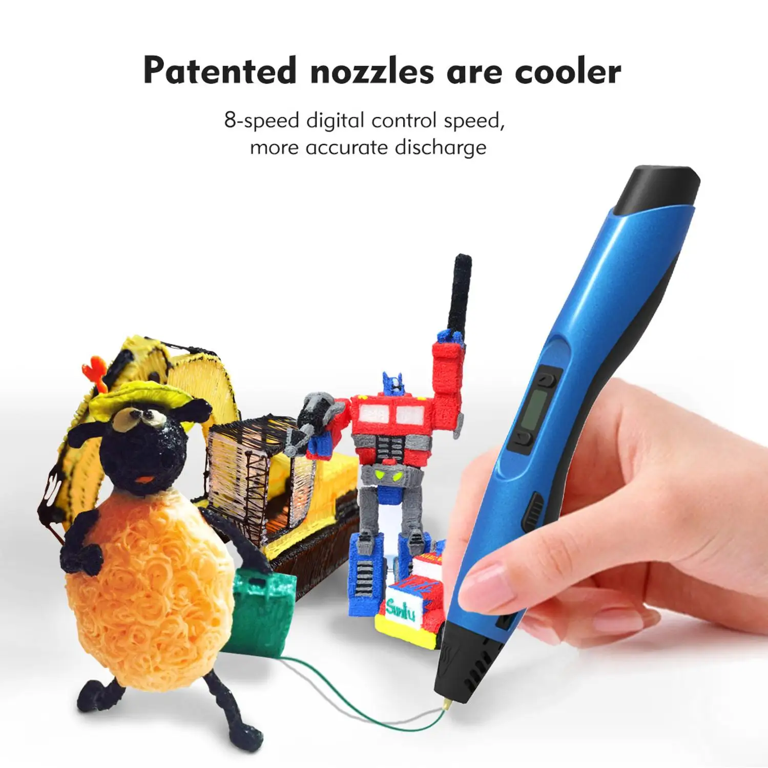 Enotepad nové SL-300 3D pero na Podporu 1.75 MM CHKO vlákna a LCD ovládanie teploty, bezpečný pre deti 3d tlač pero