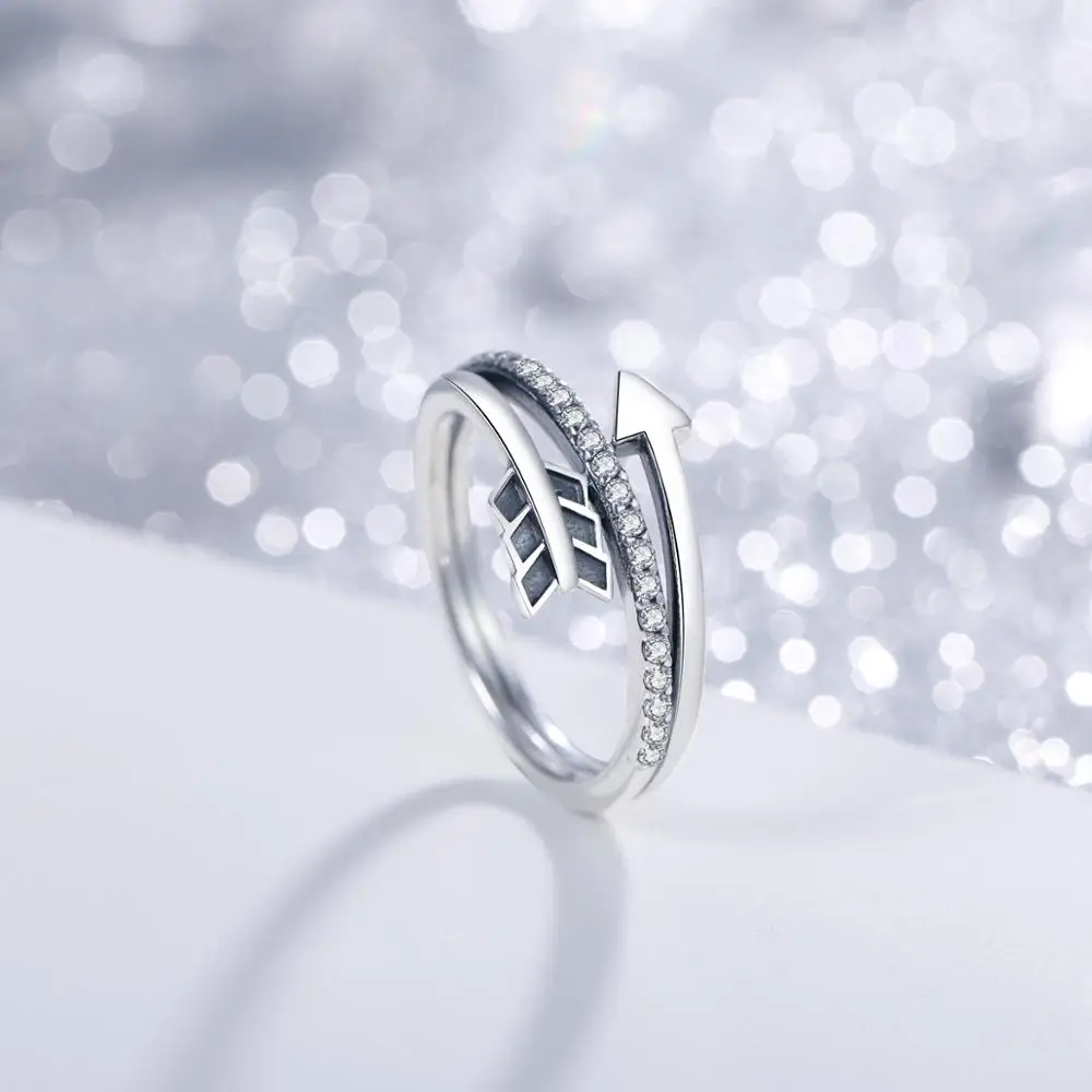 EUDORA 925 Sterling Silver Krúžky Pre Ženy Amor Šípku Dizajn Vintage Strieborné Šperky 7# CZ Krúžok Pre Milenca Najlepší Darček GYJ010