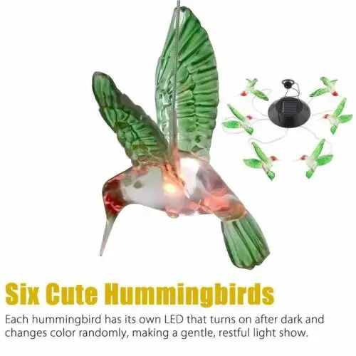 Farba-Meniace sa Vonkajšie LED Solárne Lampy, Vtáky, Vietor Domov Záhrada Dekor Slnečné Svetlo Solárny Vietor Zvonkohry Svetlo