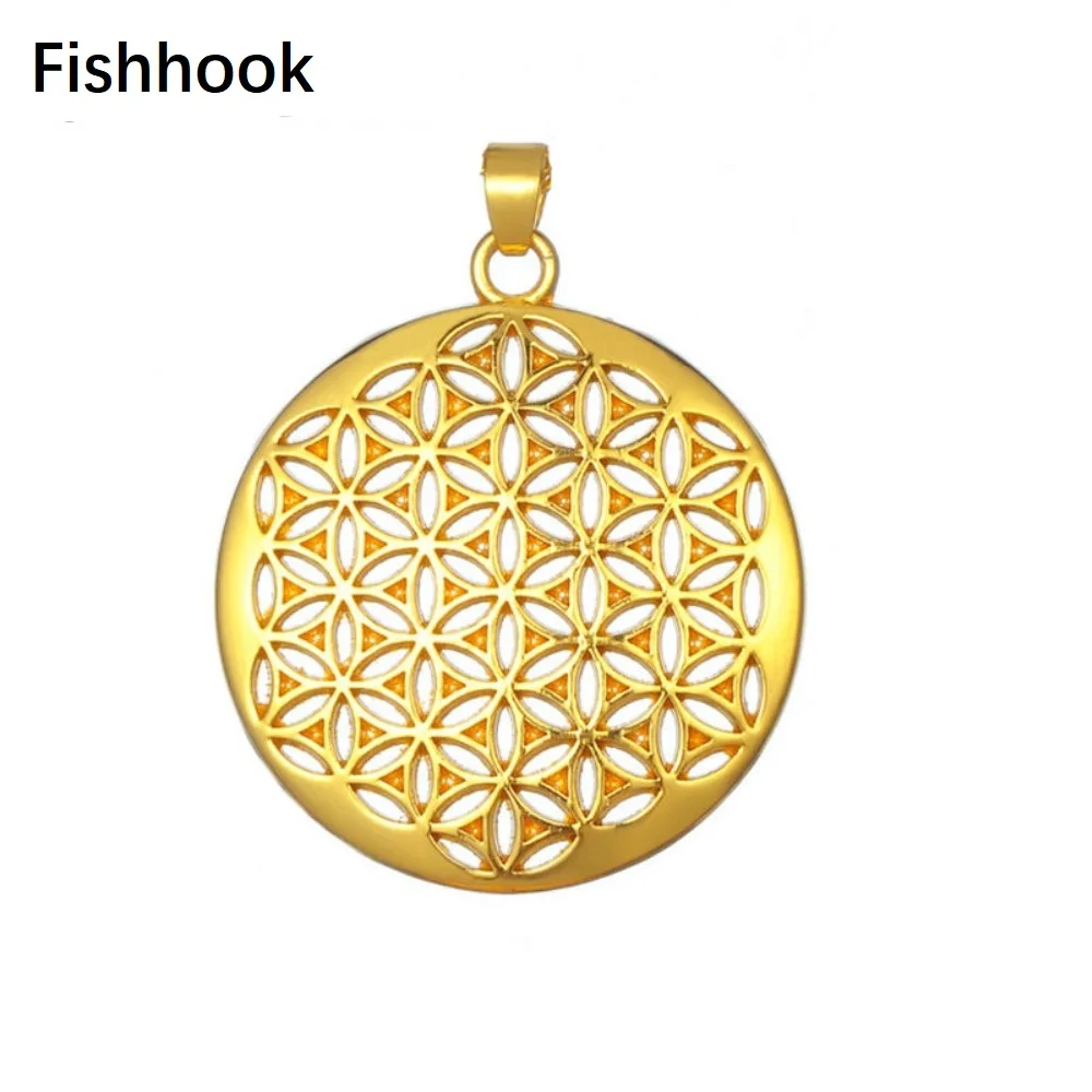 Fishhook Ženy Príslušenstvo Striebornú Farbu a Tón Kvet Života Mandala Posvätná Geometria Módne Ženy, Prívesky, Šperky, Takže