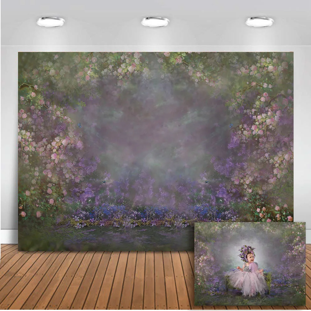 Fotografie pozadie novorodenca výšku pozadia pre photo studio fialová olejomaľba fotografické Video polyester podlaha