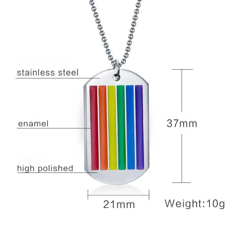 FXM CCB47 nehrdzavejúcej ocele náhrdelník hot predávať populárny prívesok jeden oceľ materiál muž Rainbow tvar milenca darček