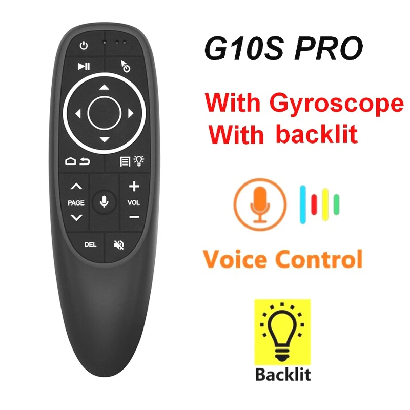 G10 Smart Hlas, Diaľkové Ovládanie 2.4 G 6 Os Gyroskop, Podsvietená Bezdrôtová IR Vzduchu Myši G10S PRO pre X96 H96 A95X F3 Android TV Box
