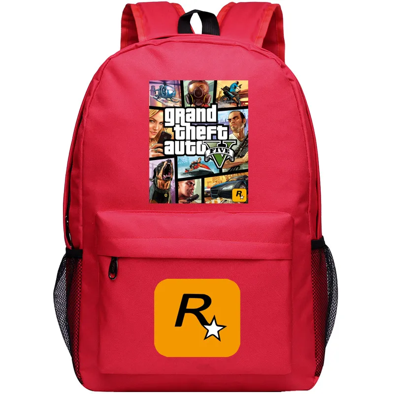 Grand Theft Auto Batoh Pre Chlapcov GTA Plátno Taška na Rameno Travel Školské tašky Pre Teenagerov Bežné Laptop Taška Mochila Lech