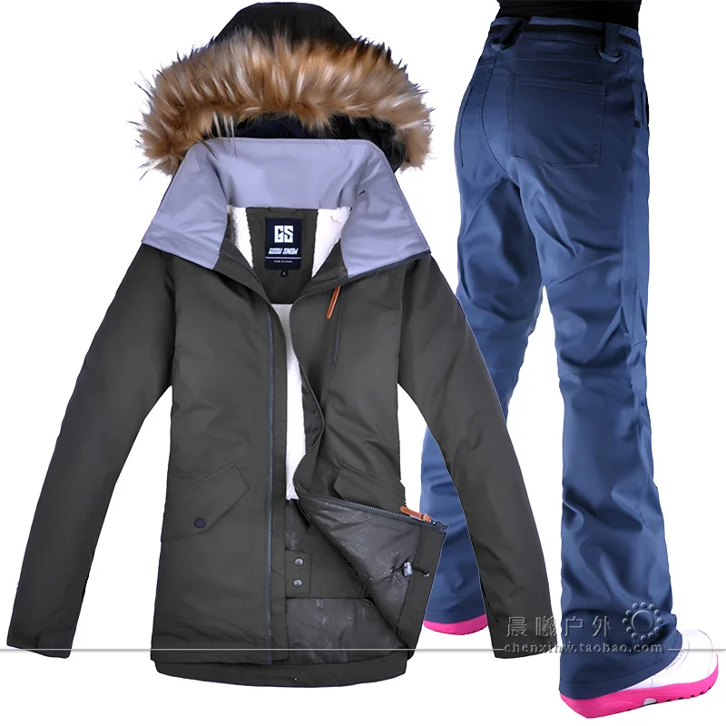 GSOU SNEHU dámske Lyžiarske Oblek Snowboard Sako + Nohavice Nepremokavé Vetru Oblečenie pre Ženy Zimné Oblečenie doprava Zadarmo