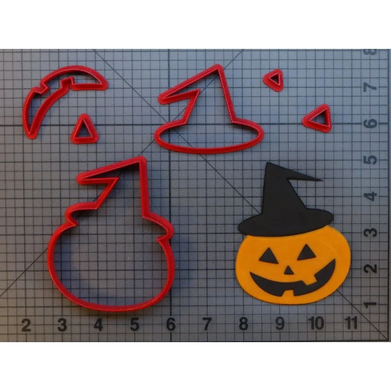 Halloween cake zdobenie nástroje Jack O Lantern mačka tvaru tekvica mačka fondant rezačky cupcake súbory cookie cutter 3D tlačené