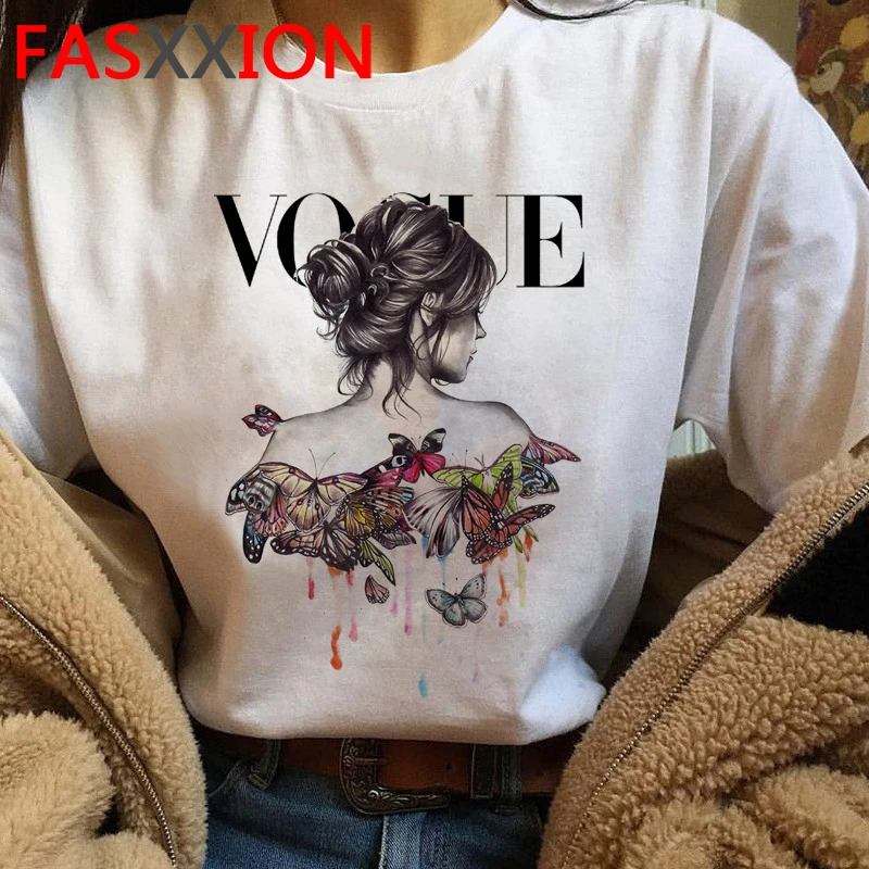 Harajuku Vogue Fashion Streetwear T Shirt Ženy Ullzang Grafické Tlače T-shirt 90. rokov Letné Tričko Bežné Estetické Top Tees Žena