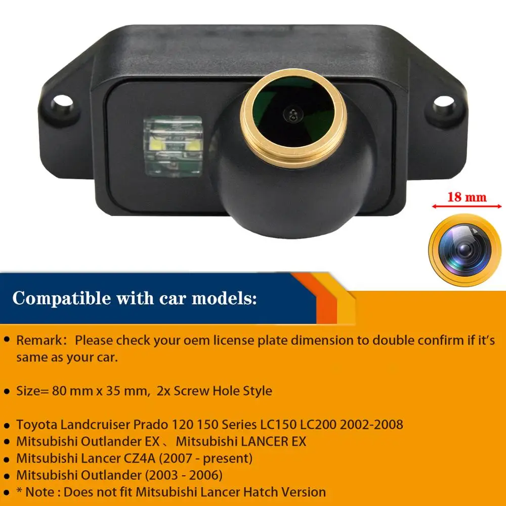 HD 1280x720p Zlaté Cúvaní Zozadu Zálohy Kamera pre Toyota Landcruiser Prado 120 150 Séria
