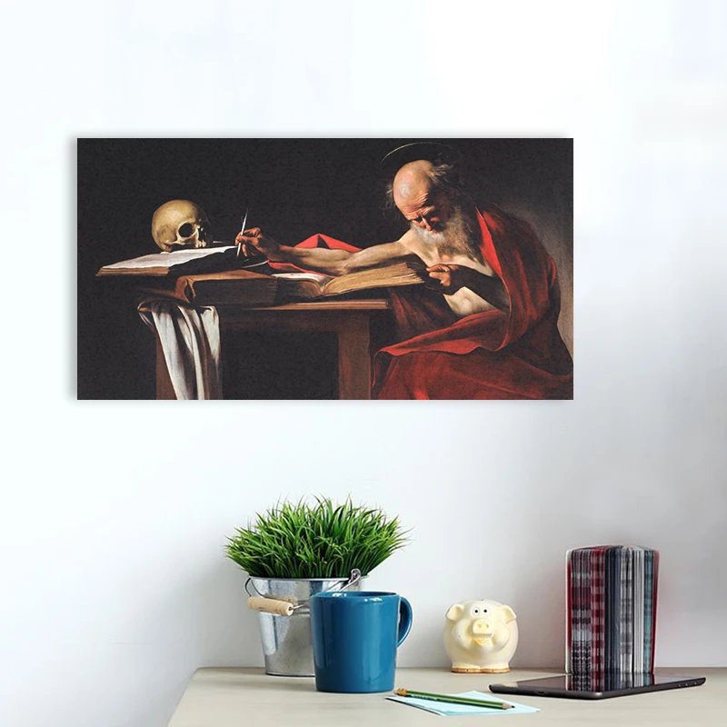 HD Výtlačkov Obrázkov Michelangelo Merisi Da Caravaggio Domova Obrazy na Plátne St Jerome Modulárny Plagát Na Stenu Spálne Umenie