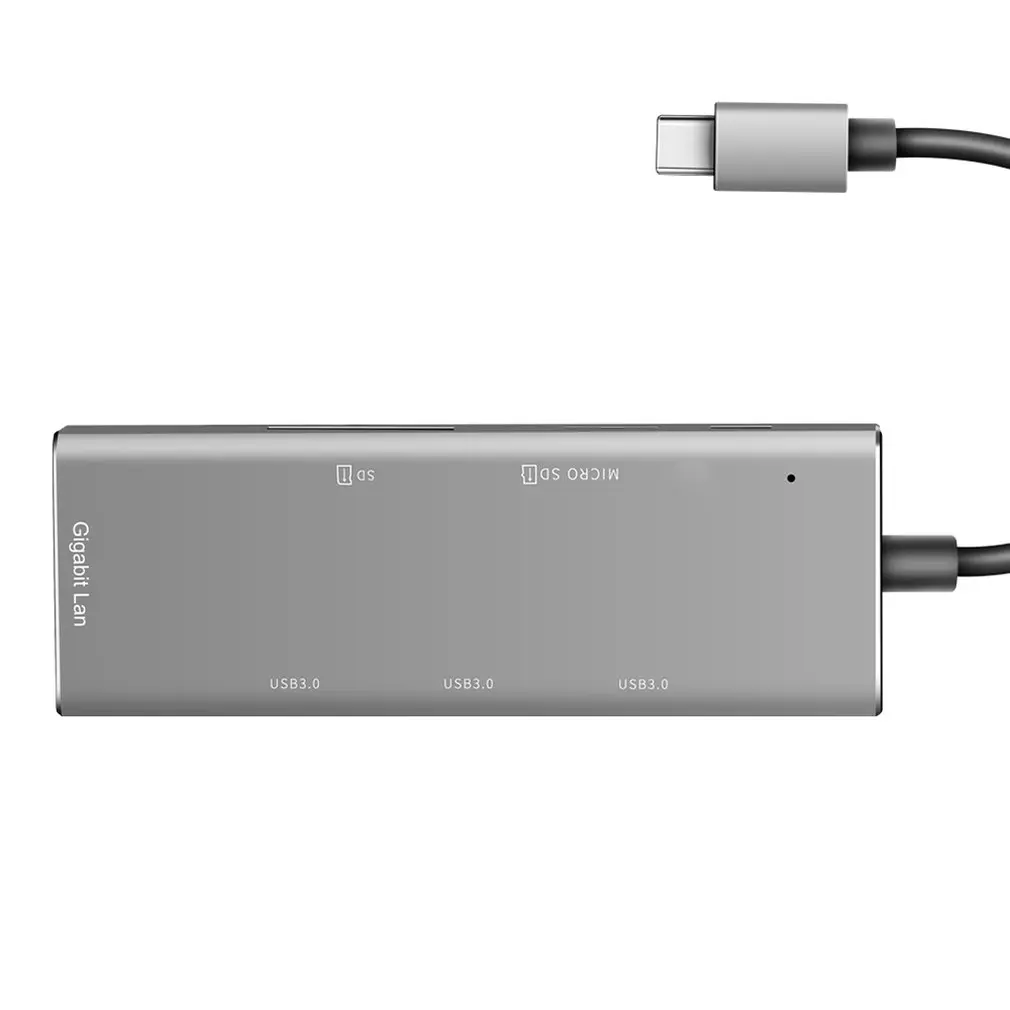 Hliníková USB C Hub 6-v-1, USB Typ C Hub Dongle Adaptér Kompatibilný Pre 2016 2017 MacBook Pro 13