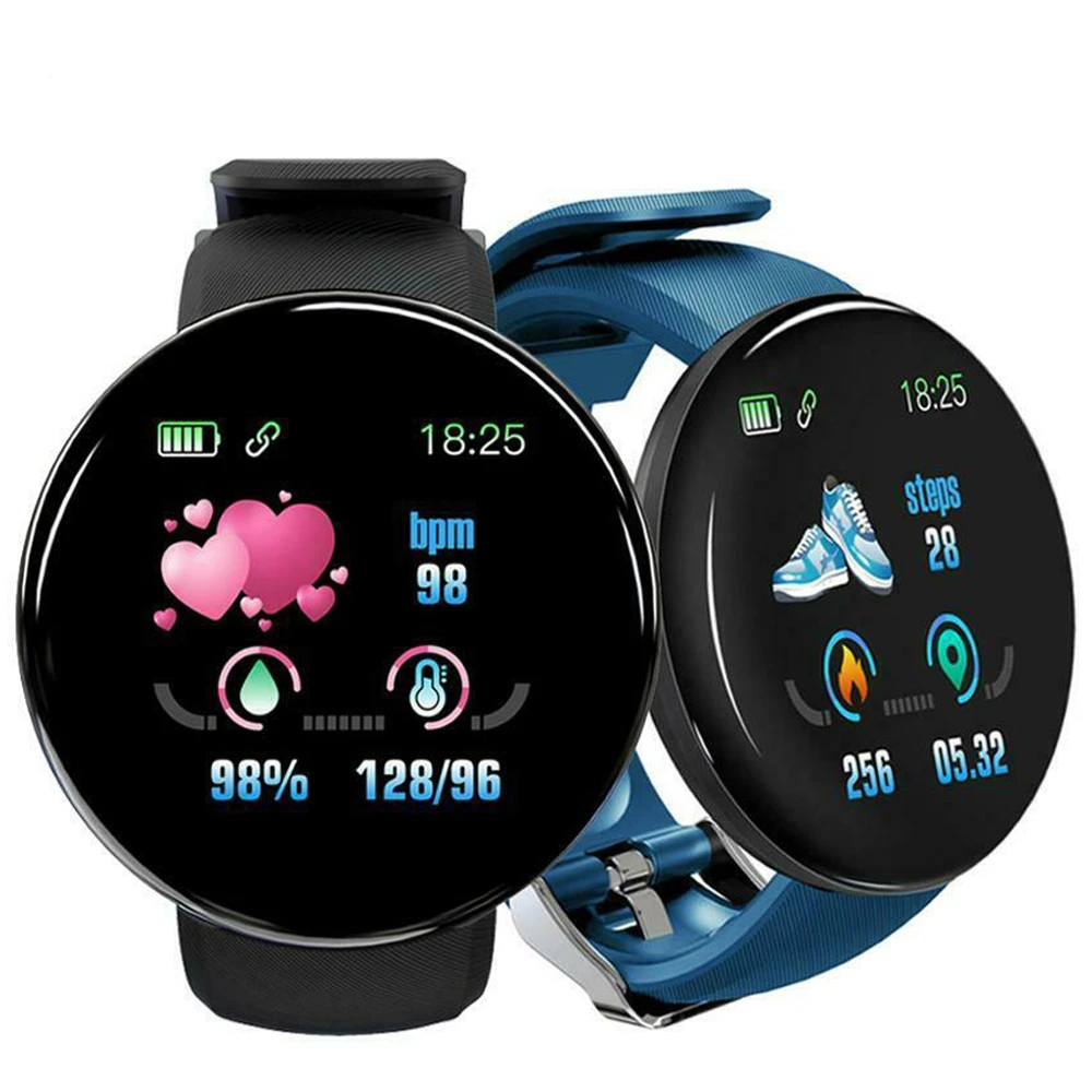 Hot Predaj D18 Smart Hodinky 2020 Chlapci Grils Spánku Monitorovanie Fitness-tracker Vodotesný Náramok Nepriepustné Reloj inteligente
