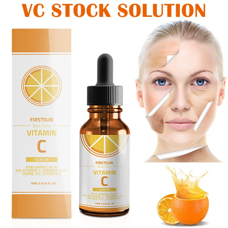 Hot predaj Čistý Vitamín C, Kyselina Hyaluronová Essence Anti-aging Spevnenie Rozjasňujúca Starostlivosť o Pleť Kvapaliny