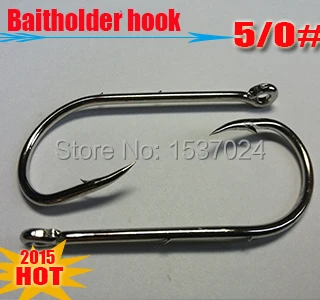 Hot rybárske háčiky baitholder háčik veľkosti 5/0# quantily 50pcs/veľa length47mm