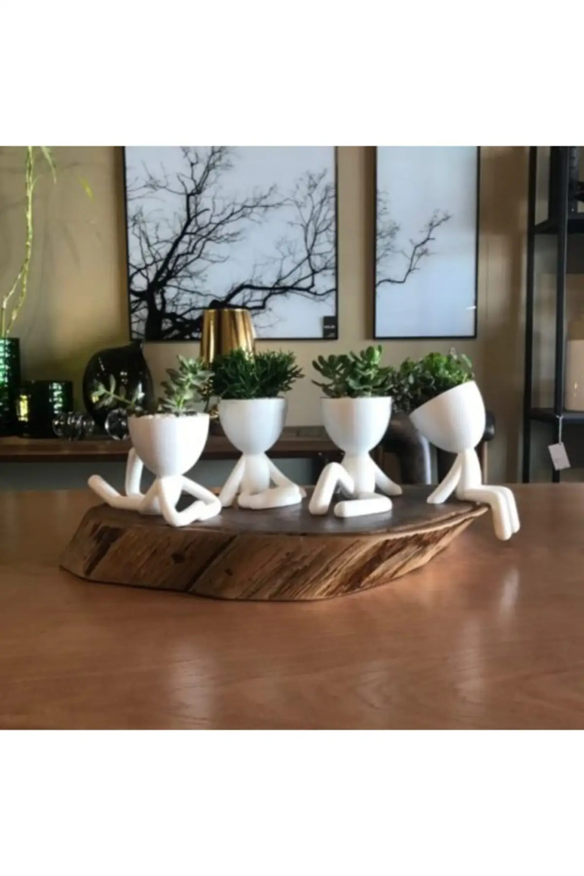Humanoidný kvetináč vázy, dekoratívne vázy, 3D dizajn