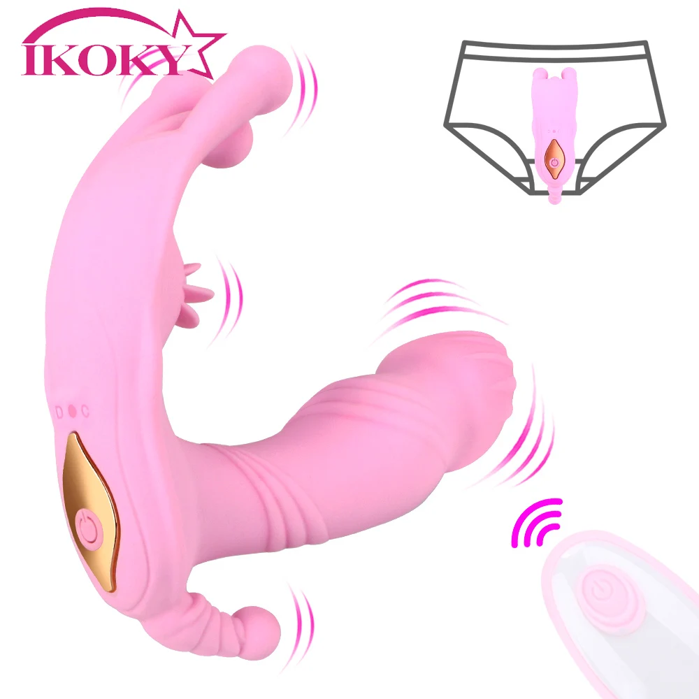 IKOKY Inteligentné Vykurovanie 7 Režime Klitorálny Stimulátor Erotické Nositeľné Vibrátor Sexuálne Hračky pre Ženy Dildo Vibračné Nohavičky