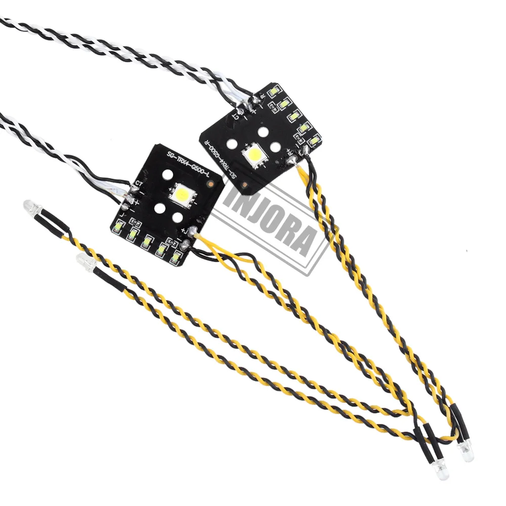 INJORA Predné, Zadné Lampy Skupiny LED Svetlo Nastaviť Systém pre 1/10 RC Auta Traxxas TRX4 G500 TRX-4 82096-4