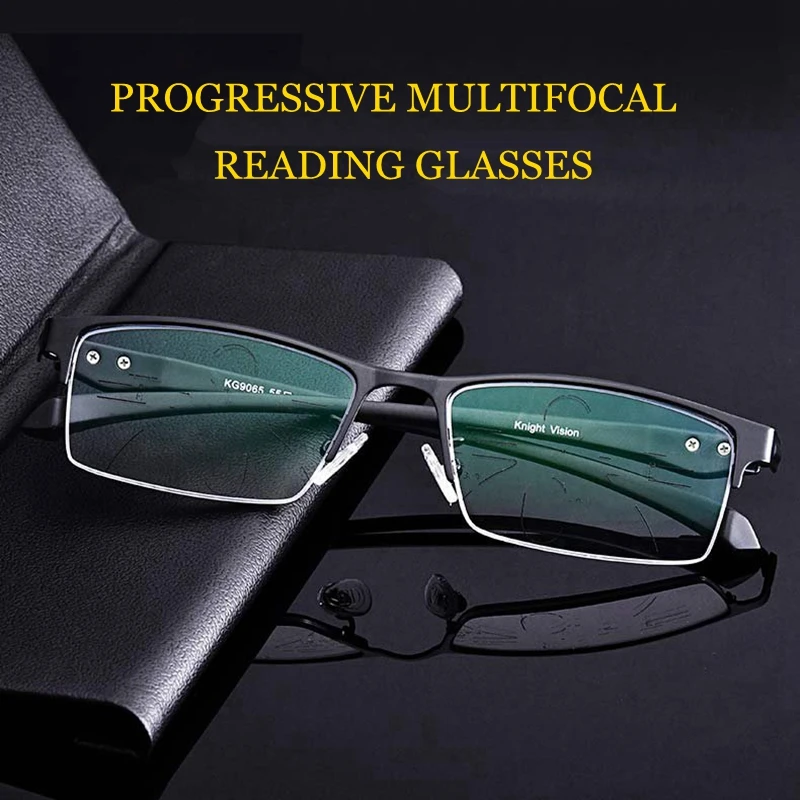 Inteligentný TR90 ultralight anti blu ray presbyopic progresívna multifokálna okuliare na čítanie mužov okuliare objektív staré vidieť ďaleko v blízkosti