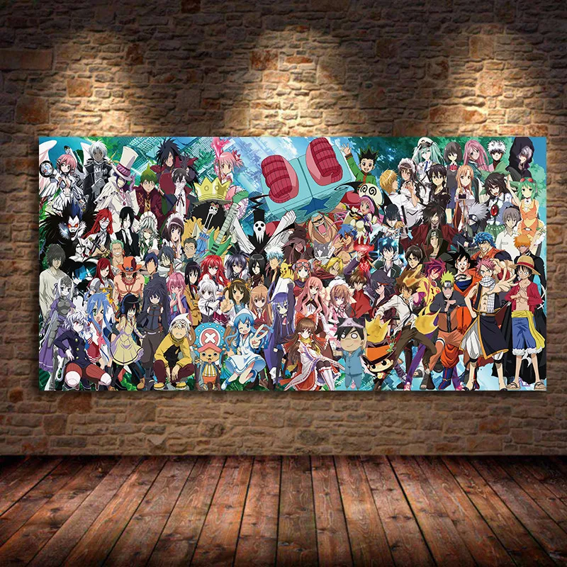 Japonské Anime Naruto Jeden Kus Olej na Plátne Obrazy Stenu Cartoon Art Plagáty a Výtlačkov Pre Spálne Domáce Dekorácie