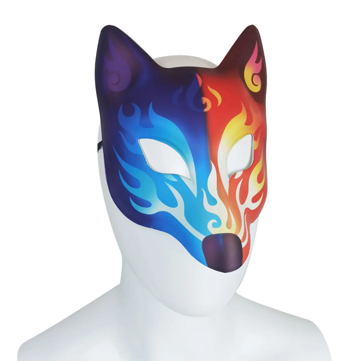 Japonský Štýl Plnú Tvár PU Fox Maska Dospelých, Deti, Japonské Kabuki Maškaráda Strany Halloween Anime Cosplay Kostým Príslušenstvo