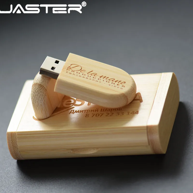 JASTER fotografie darček USB 2.0 Externé Úložné palec disk 4GB/8GB/16GB/32GB/64GB 1PCS zadarmo logo drevené usb+políčko doprava zadarmo