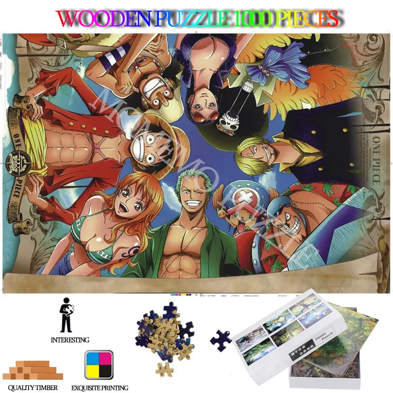 JEDEN KUS Dospelých Drevená skladačka Puzzle 1000 kusov Vysokým Rozlíšením Komiksu, Anime Puzzle skladačka Zábava Hračky deti pekné darčeky