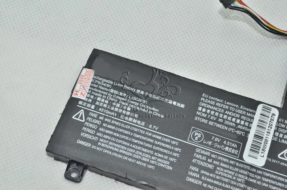 JIGU Pôvodné Notebook Batérie L15C2PB1 L15L2PB1 L15M2PB1 od spoločnosti Lenovo Pre JOGY 510 510-14AST 7.6 V 35WH