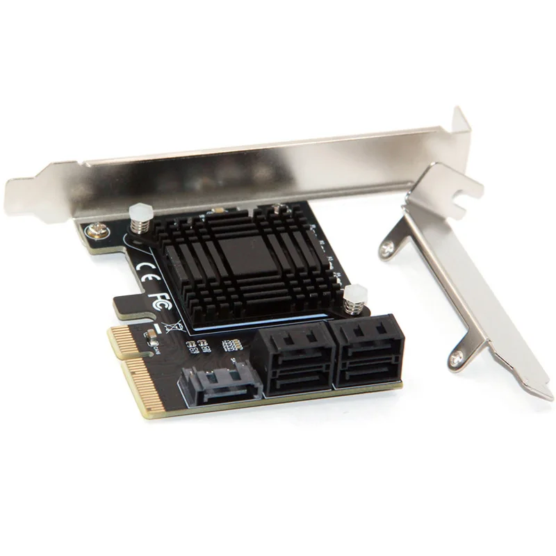 JMB585 Čip 5 Portu SATA 3.0 PCIe Rozširujúca Karta 4X Gn 3 PCI Express SATA Adaptér SATA 3 Prevodník s Chladič pre pevný disk SSD
