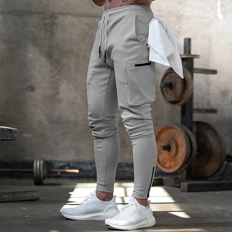 Joggers Mužov 2020 Streetwear Nohavice Viacerých Zips Vrecká Svalov Pánske Nohavice , Tepláky Tepláková súprava 20CK19