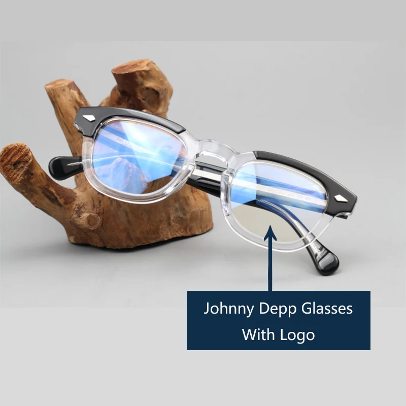 Johnny Depp Okuliare Optické Okuliare, Rám Muži Ženy Acetát Okuliare Rám Retro Značka S Logom Najvyššej Kvality 313