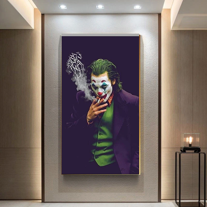 Joker Wall Art Plátno Maľovaní Plagátov Vytlačí HD Comics Film 2019 Joker Joaquin Phoenix Obrázok pre Obývacia Izba Domova