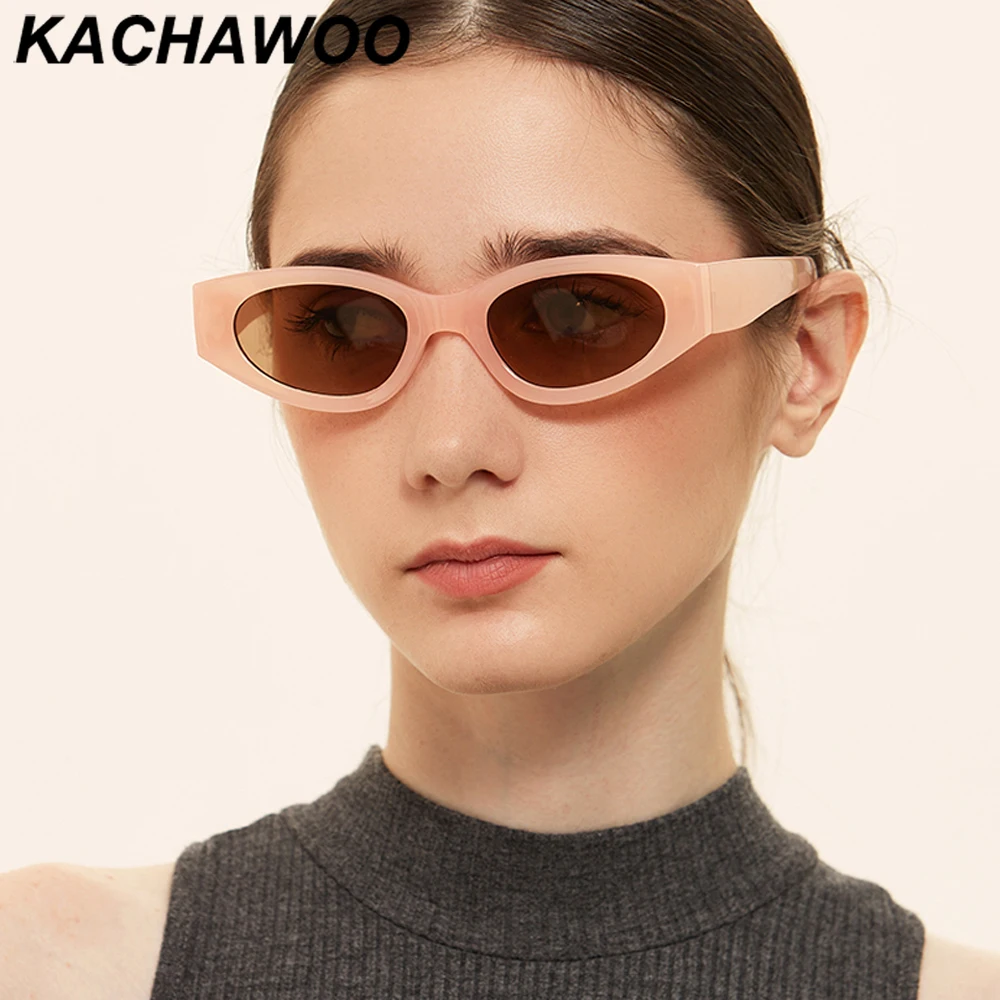 Kachawoo námestie slnečné okuliare žena béžová zelená čierna retro slnečné okuliare cat eye rám dámske Zimné party dekorácie uv400