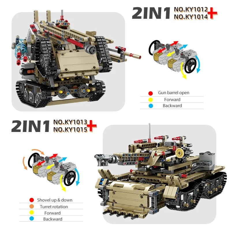 KAZI Hračky na Diaľkové Ovládanie, Tank Model Stavebné Bloky RC Auto Techniku, Tehly Hračka pre Dospelých tehly súpravy Kompatibilné s Lego