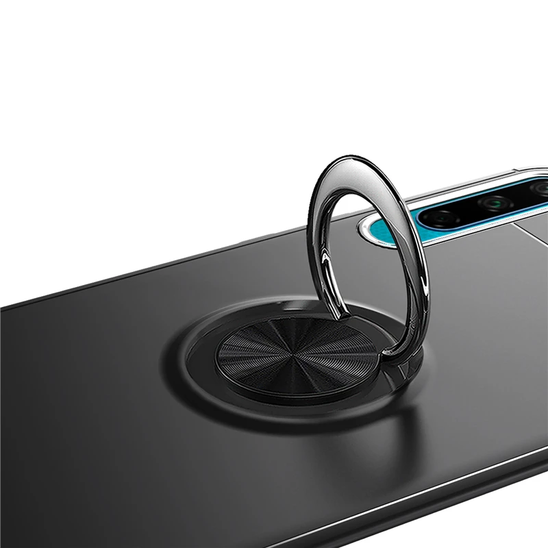 KEYSION Shockproof Prípade Huawei Honor 30i 30S Mäkké Silikónové Magnetické Kovový Krúžok Stojan, kryt Telefónu pre Česť 30 Pro + Plus