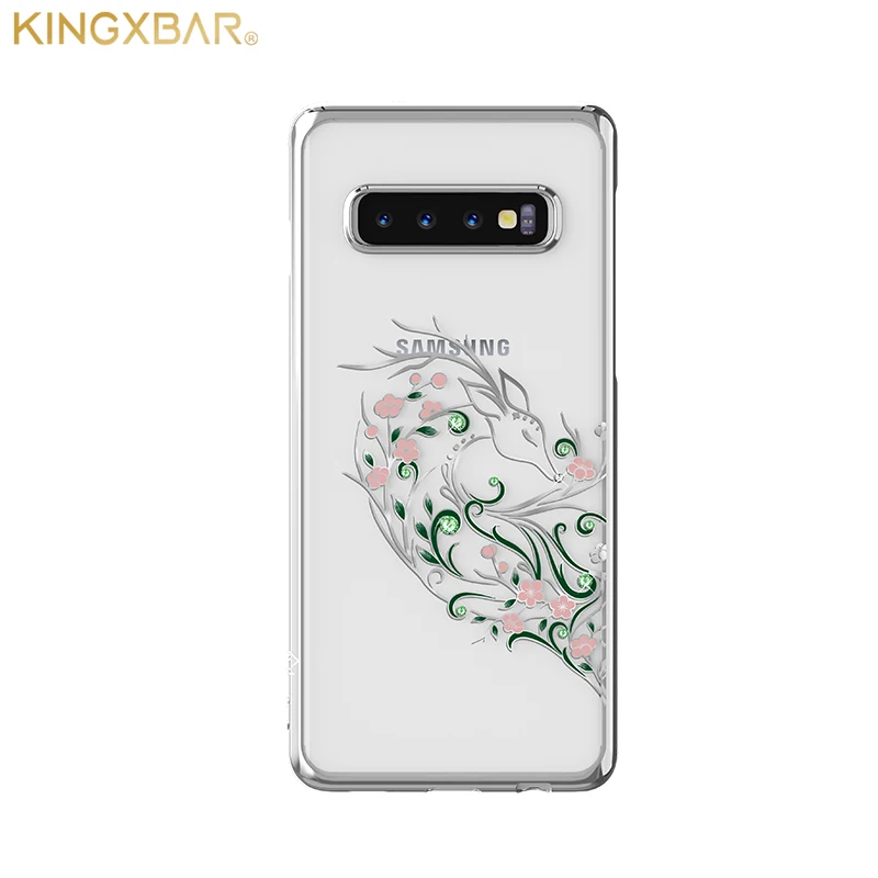 Kingxbar Diamond Kryt Pre Samsung Galaxy s rezacím zariadením S10 Plus Luxusné SWAROVSKI Element Kryštály Drahokamu obal Pre Samsung S10 Jasné Prípady