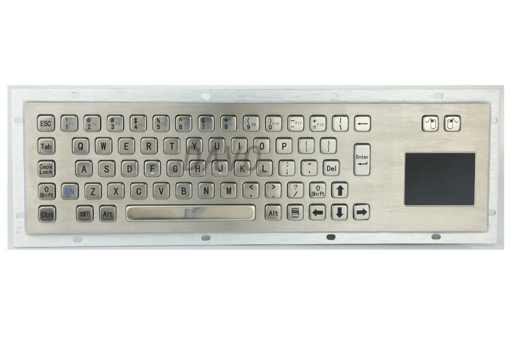 Kovové Kiosk Klávesnica s Touchpadom Kovové dotykovej klávesnice robustný klávesnice hebrejské ruská Klávesnica