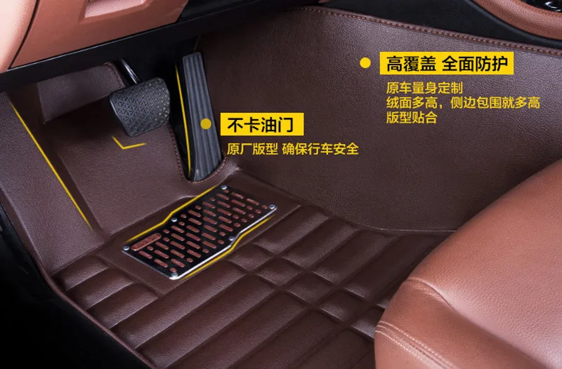 Kožené auto podlahové rohože vhodné NA Honda Accord Euro / Acura TSX Sedan 2009 2010 2011 2012 2013 auto-styling Vlastné auto mat