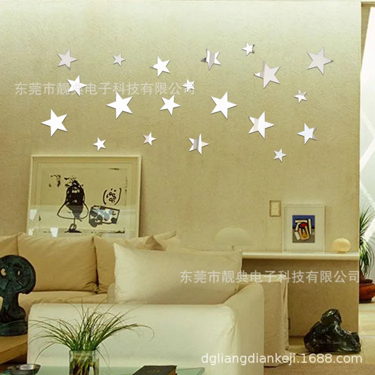 Kreatívne akryl samolepky na stenu / jednoduché Hviezdy Samolepky na Stenu / home pozadí dekorácie