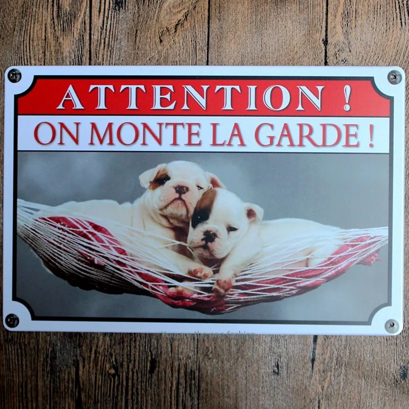 Krásny Pes Zvierat Pozornosť Na Monte La GARDE Ošumelé Kovov Cín Prihlásiť Doska, Žehlička List Maľovanie na Stenu Decor Retro Maľovanie Domov