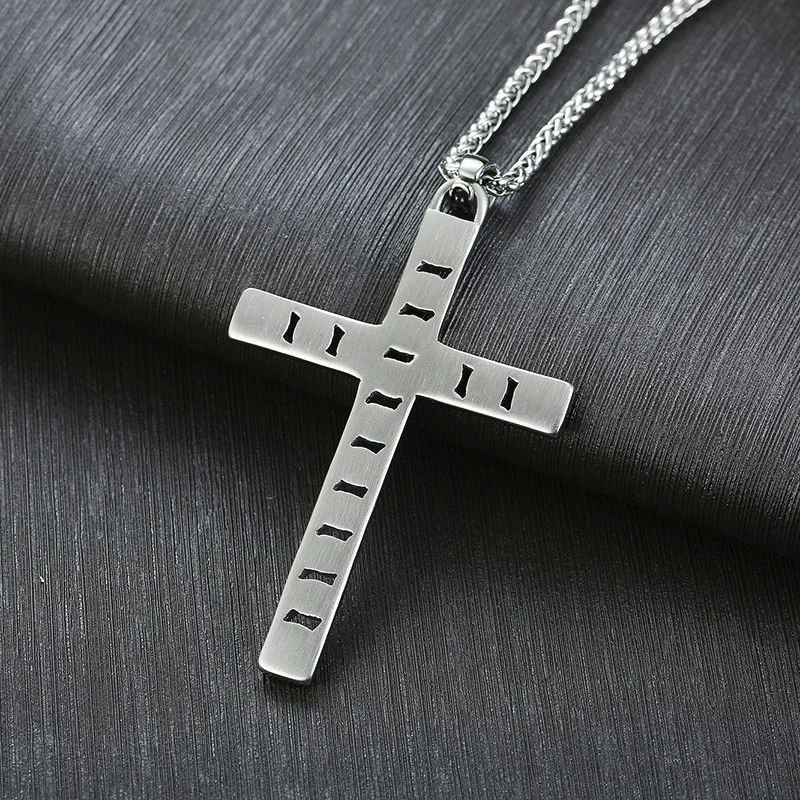 Krížik Prívesok Pomocou Reťazca Náhrdelník Prívesok pre Mužov Nehrdzavejúcej Ocele Štýlový Jednoduchý Kríž Ukrižovanie Šperky s 24 Palcovou