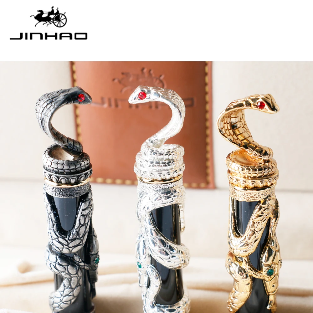 Kvalitné Luxusné Jinhao Had Guľôčkové Pero 0.7 MM Nib Novinka Cobra 3D Vzor Pero pre Mužov Obchodné Kancelárske potreby, Darčekové