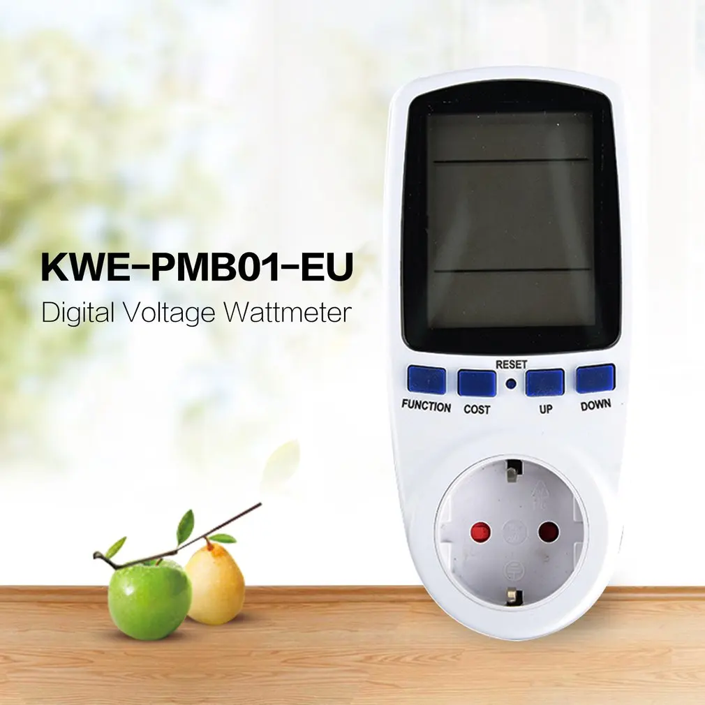 KWE-PMB01 Zástrčku Digitálne Napätie Wattmeter Spotreba W Energie Meter AC Elektrickej energie Analyzer Monitor