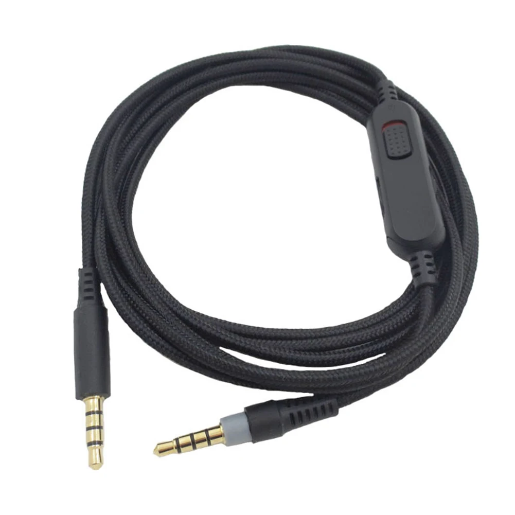 Kábel Drôt, Odnímateľný Aux Vymeniteľné Audio Kábel, Ovládanie Hlasitosti Prenosné Herné Headset Black 3,5 mm Inline Stlmiť Cloud