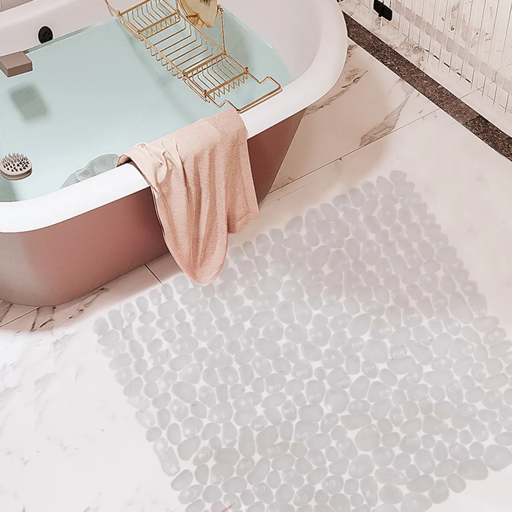 Kúpeľňa Rohože Kamienkové Dizajn Non-slip Námestie Koberec Kúpanie Sprcha Vaňa PVC Podložka,