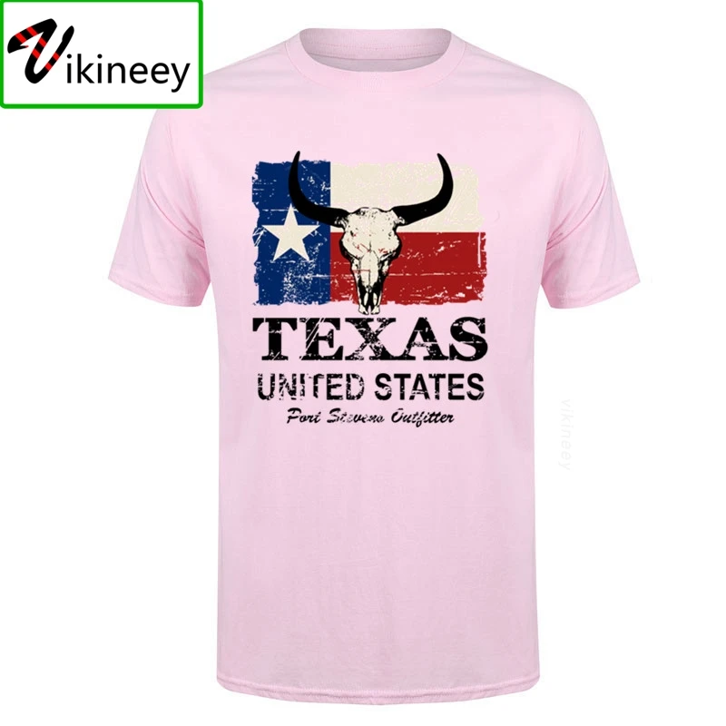 Lacné hot predaj Veľkoobchod Základné Retro Krátky Rukáv bavlna Amerike USA Texas Vlajka Mužov tričko Vintage O-neck t-shirts