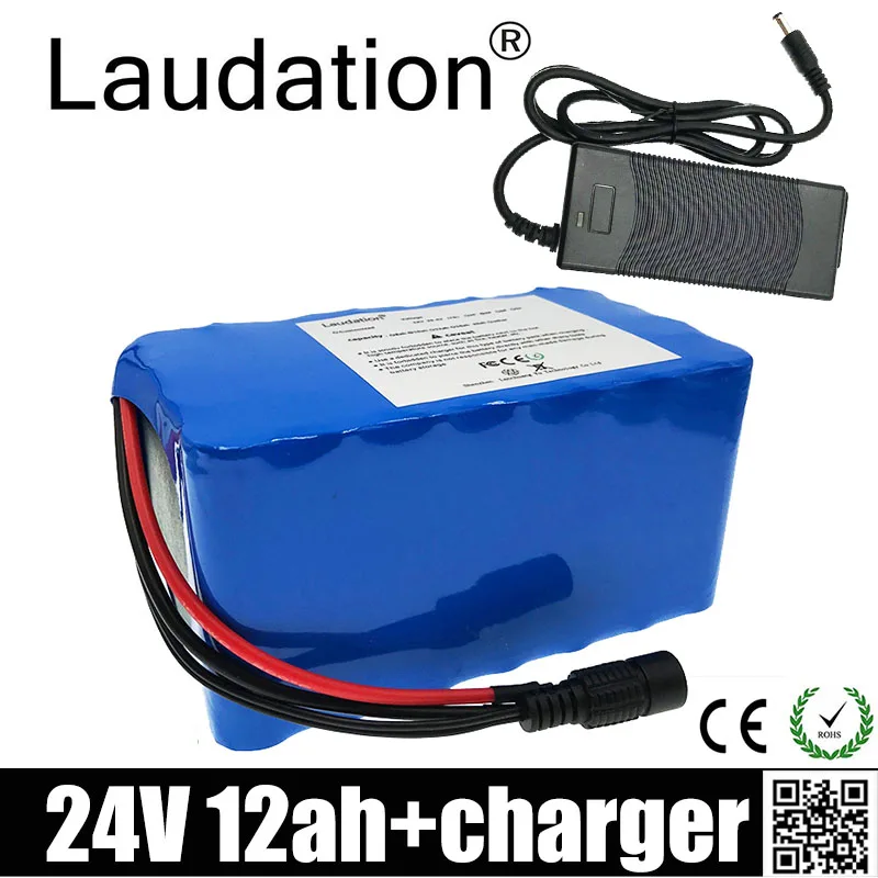 Laudation 24V 12ah Batérie 29.4 V 12800mAh 15A BMS 250W 350W Batéria pre invalidný Vozík Elektrický Motor Auta Elektrickej Energie